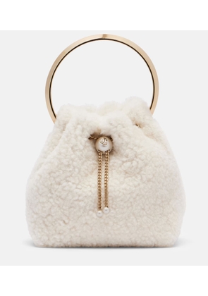Jimmy Choo Bon Bon Small shearling bucket bag