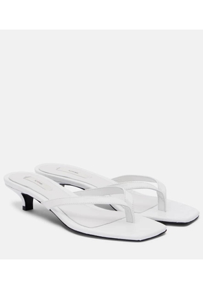 Toteme Croc-effect leather thong sandals