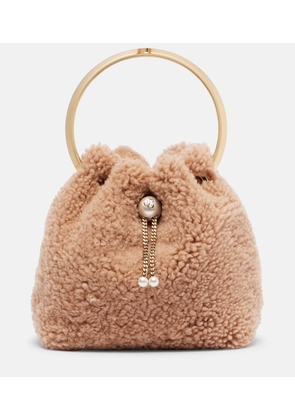 Jimmy Choo Bon Bon Small shearling bucket bag