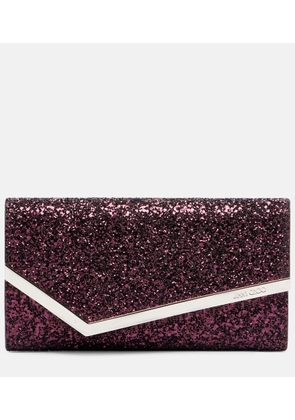 Jimmy Choo Emmie glitter clutch