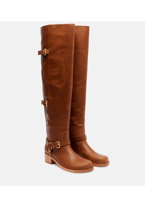 Farm Rio Leather over-the-knee boots