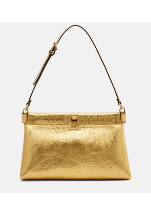 Etro Talk Small metallic leather clutch