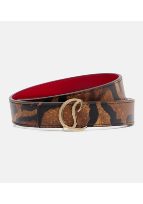 Christian Louboutin Leopard-print leather belt