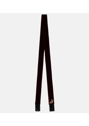 Etro Embellished paisley cotton velvet scarf