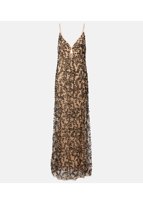 Johanna Ortiz Reinvention embellished mesh gown
