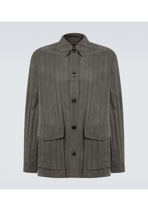Giorgio Armani Pleated canvas overshirt