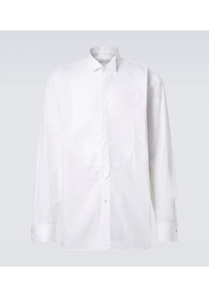 Dries Van Noten Oversized cotton poplin tuxedo shirt
