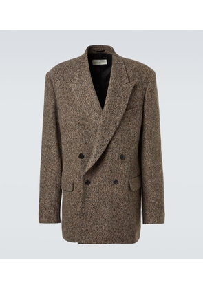 Dries Van Noten Oversized wool-blend tweed blazer