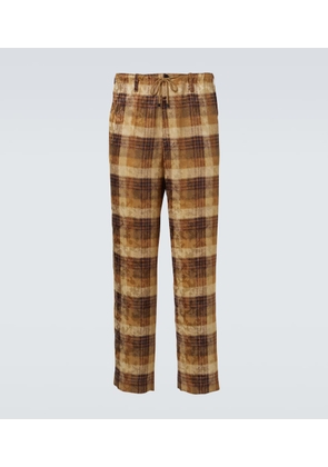 Dries Van Noten Checked jacquard straight pants