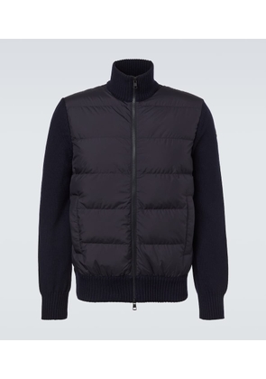 Moncler Down-paneled wool cardigan