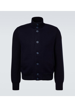 Moncler Down-paneled virgin wool cardigan