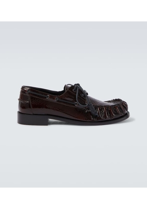 Dries Van Noten Patent leather boat shoes