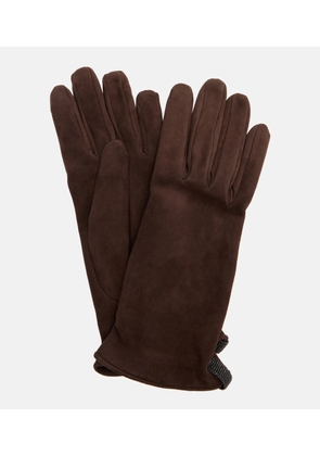Brunello Cucinelli Monili suede gloves