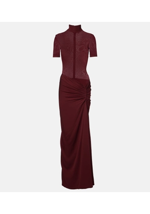 Christopher Esber Gathered ribbed-knit gown