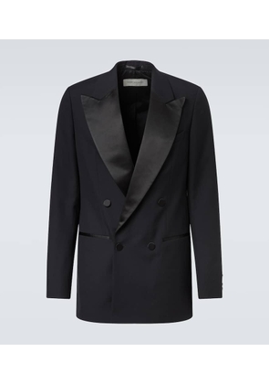 Dries Van Noten Double-breasted wool and silk suit jacket