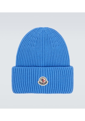 Moncler Logo wool and cashmere beanie