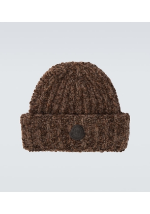 Moncler Logo alpaca and wool beanie