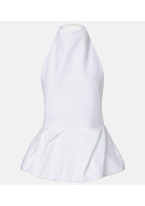 Magda Butrym Halterneck cotton poplin top