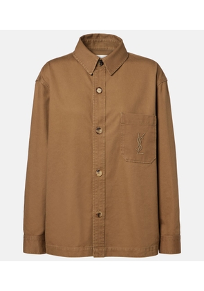 Saint Laurent Cassandre cotton and linen overshirt
