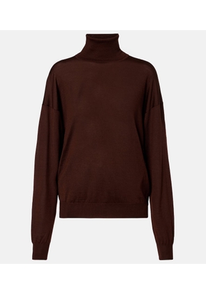 Saint Laurent Wool, cashmere, and silk turtleneck sweater