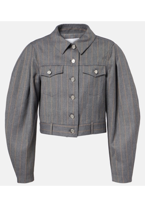 Ganni Pinstripe cropped jacket