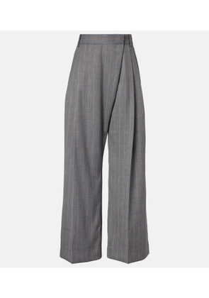 Ganni Pinstripe wide-leg pants