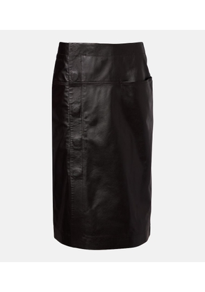 Lemaire Leather midi skirt