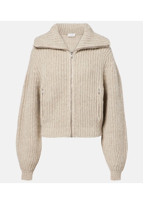 Lemaire Ribbed-knit alpaca and yak wool cardigan
