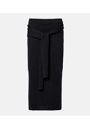Lemaire Wool-blend midi skirt