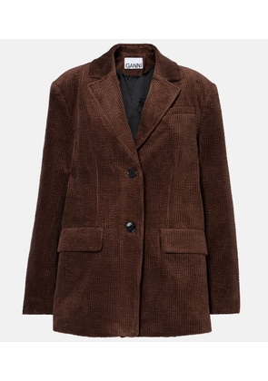 Ganni Cotton corduroy blazer