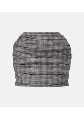 Magda Butrym Checked wool and cashmere miniskirt