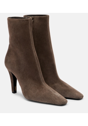Saint Laurent Jill 95 suede ankle boots