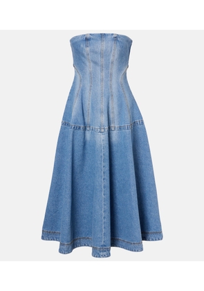 Magda Butrym Flared denim midi dress