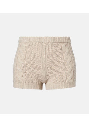 Magda Butrym Cable-knit cashmere shorts