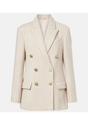 Brunello Cucinelli Monili cable-knit cashmere blazer