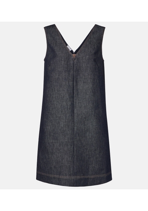 Brunello Cucinelli Monili cotton twill minidress