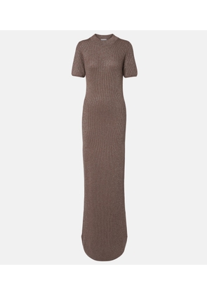Brunello Cucinelli Ribbed-knit cashmere-blend maxi dress