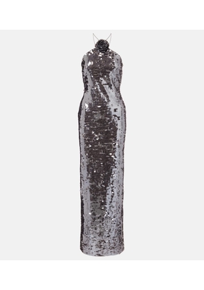 Magda Butrym Floral-applique sequined gown