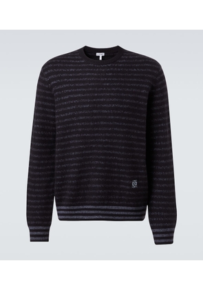 Loewe Anagram striped wool sweater