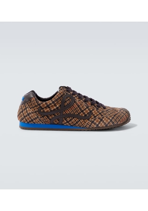 Loewe Ballet Runner 2.0 checked suede sneakers