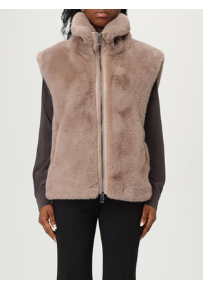 Fur Coat PINKO Woman color Beige