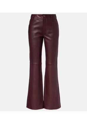 Chloe Leather flared pants