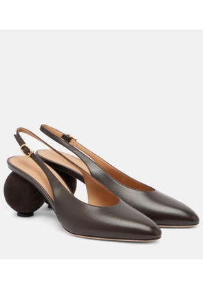 Ferragamo Tessie 70 leather slingback pumps
