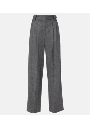 Brunello Cucinelli Pleated wool and cashmere wide-leg pants