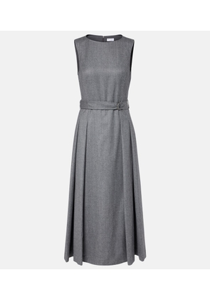 Brunello Cucinelli Belted virgin wool midi dress