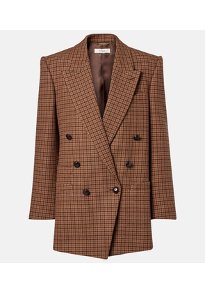 Chloe Checked double-breasted wool-blend blazer