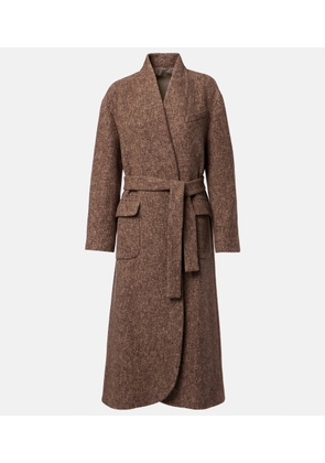 Brunello Cucinelli Belted wool and cashmere overcoat