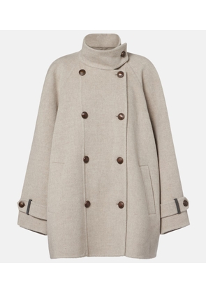 Brunello Cucinelli Double-breasted wool and cashmere coat