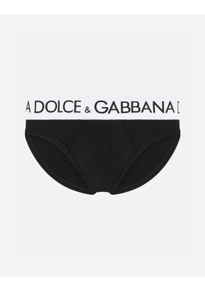 Dolce & Gabbana Mid-rise Briefs In Two-way Stretch Cotton - Man Underwear And Loungewear Black Cotton 3