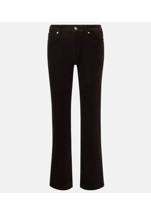 7 For All Mankind Calie Straight cotton-blend cordury flared pants